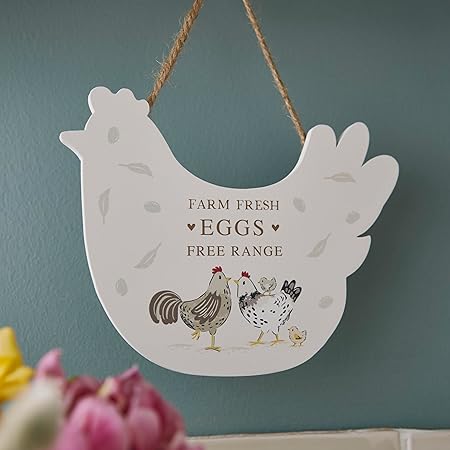 Hen House Lane Plaque - Hen "farm Fresh Eggs"