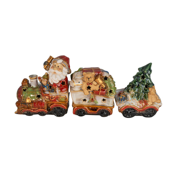 Xmas Train Set Porcelain - Led 