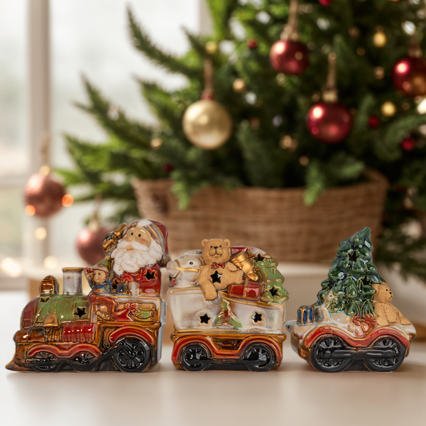 Xmas Train Set Porcelain - Led 