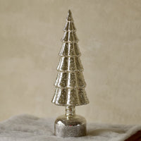 Xmas Tree Glass 36cm Rotating Led Tree With Mercury