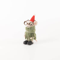 Felt Mouse With Glasses 