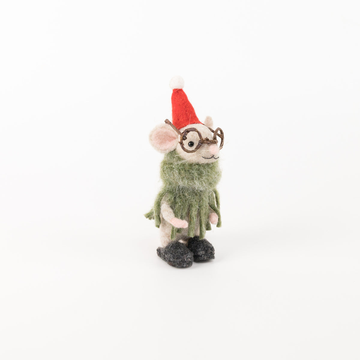 Felt Mouse With Glasses 