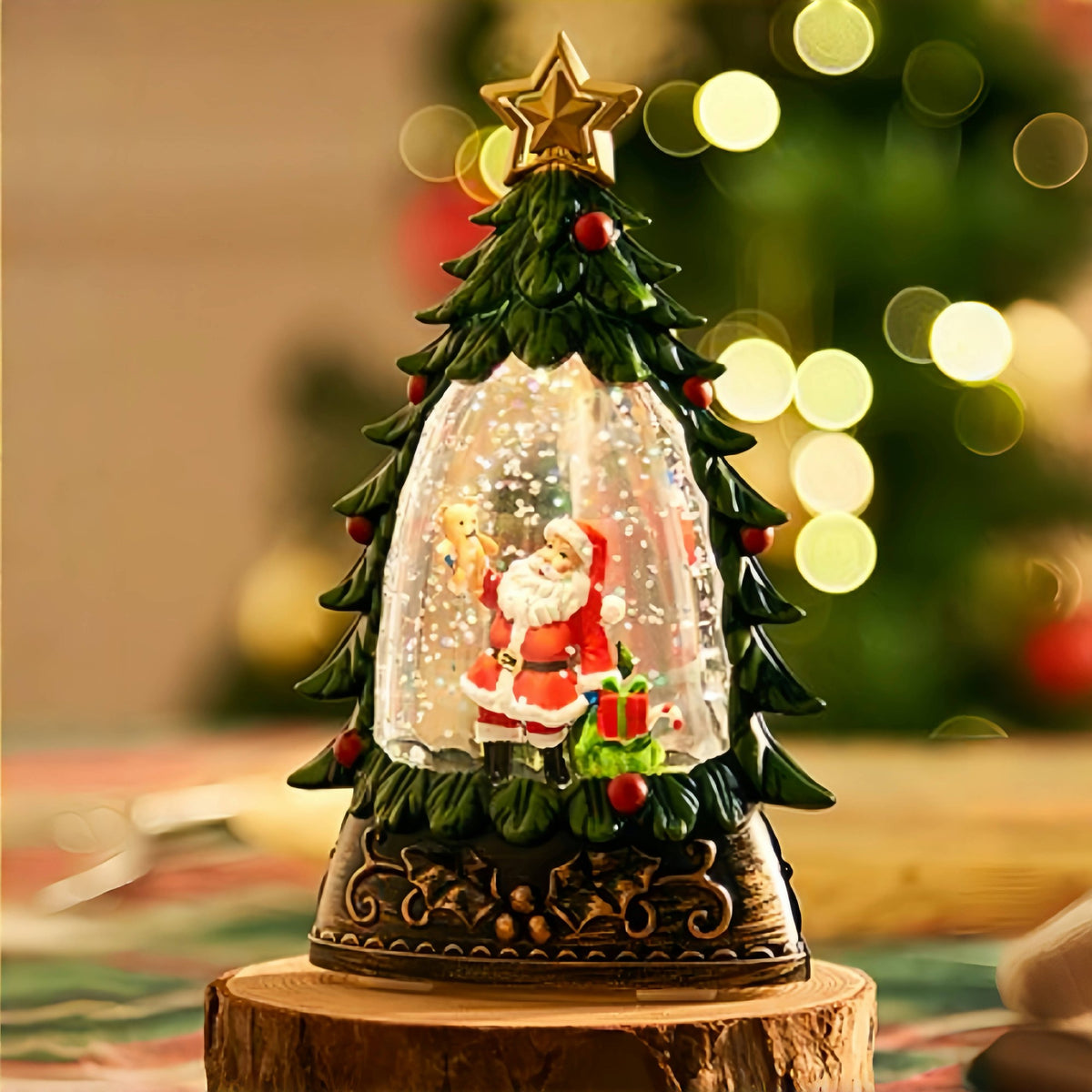 Lantern Mini Snowing With Santa