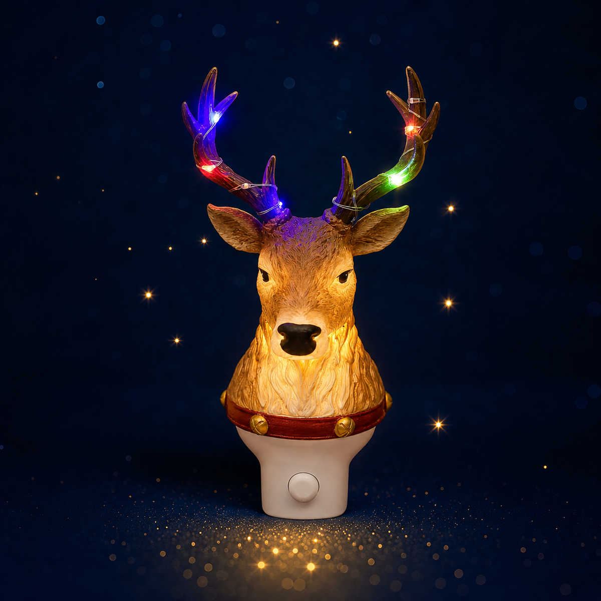 Night Light Twinkle Tide Plug-in Festive Reindeer