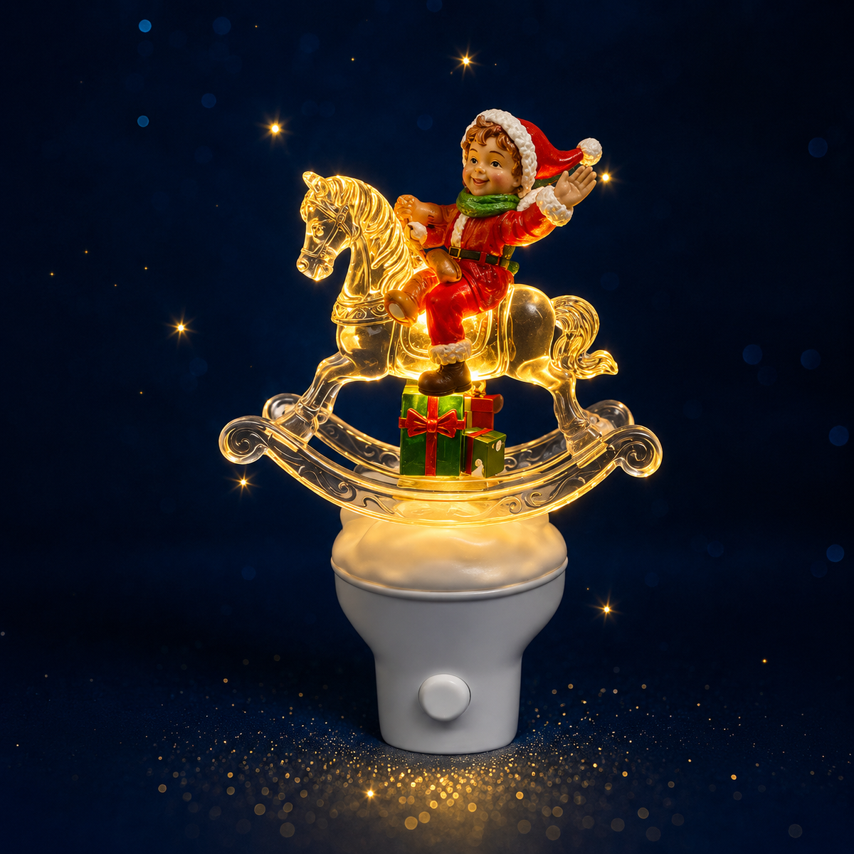 Night Light Twinkle Tide Plug - In With Rocking Horse