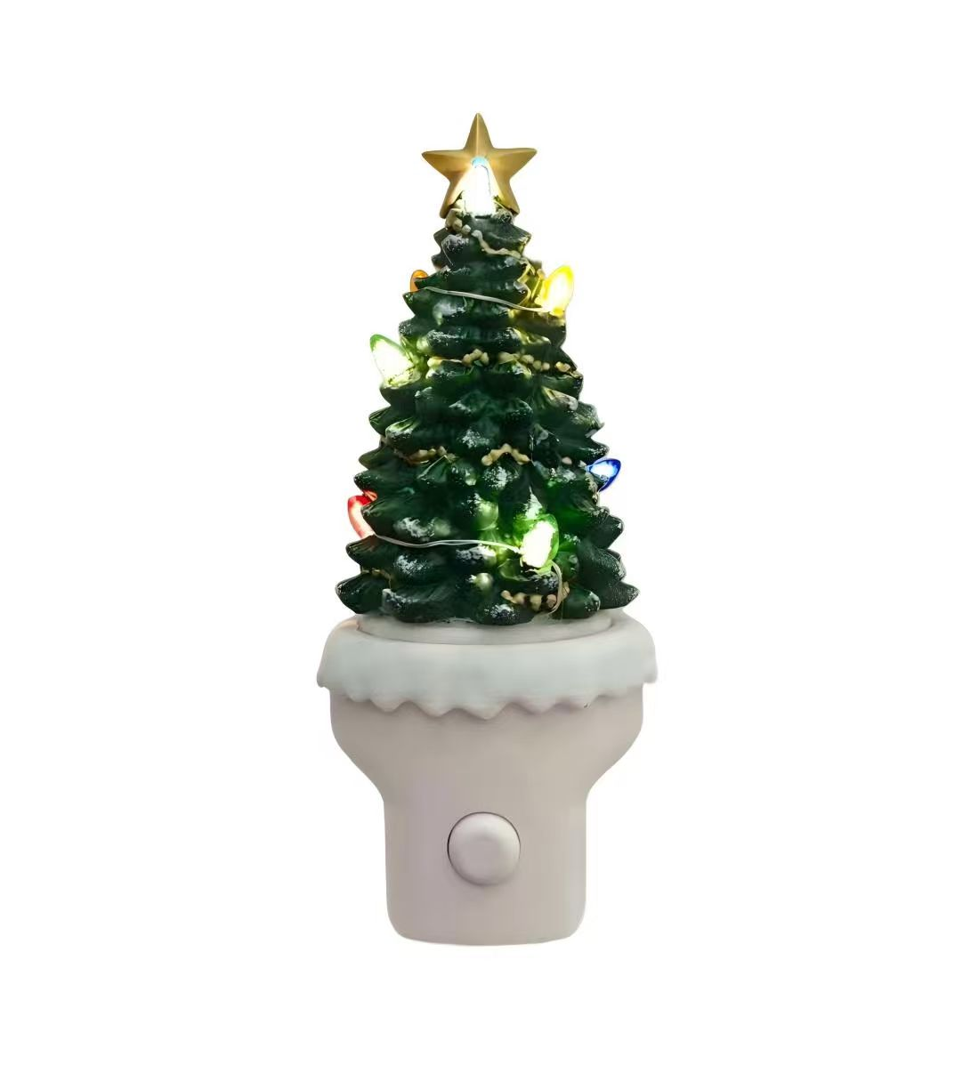 Night Light Twinkle Tide Plug-in With Christmas Tree