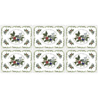 Christmas  Placemats Holly & Ivy Set Of 6