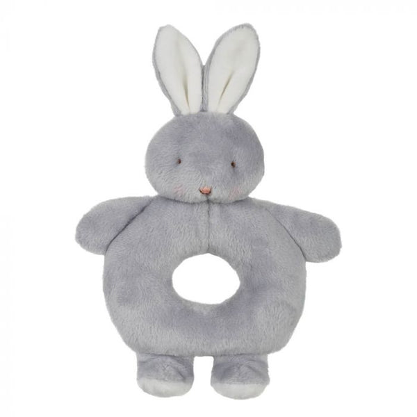 Bunnies By The Bay Grady Bunny Ring Rattle Grey