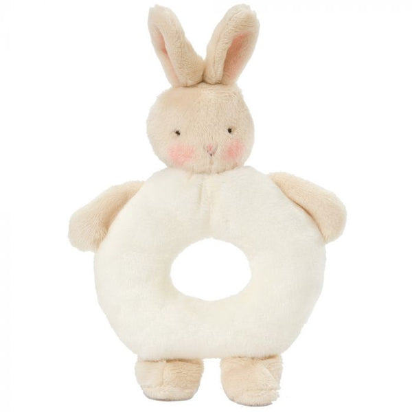 Bunnies By The Bay Bunny Ring Rattle White