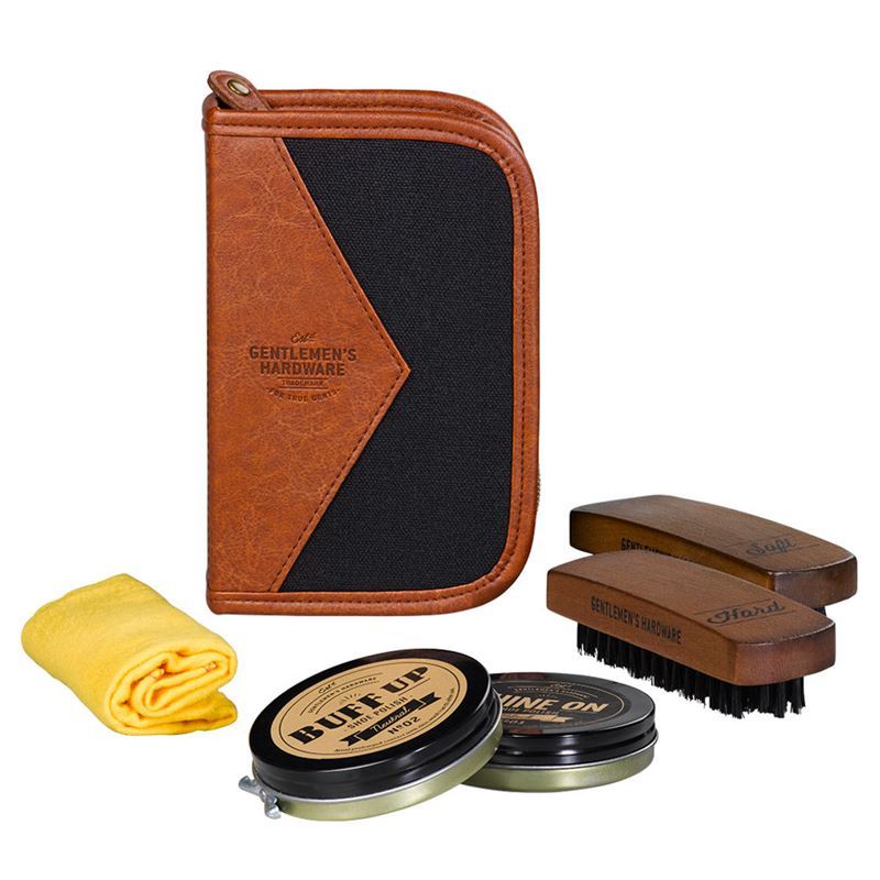 Canvas Charcoal Shoe Shine Kit 