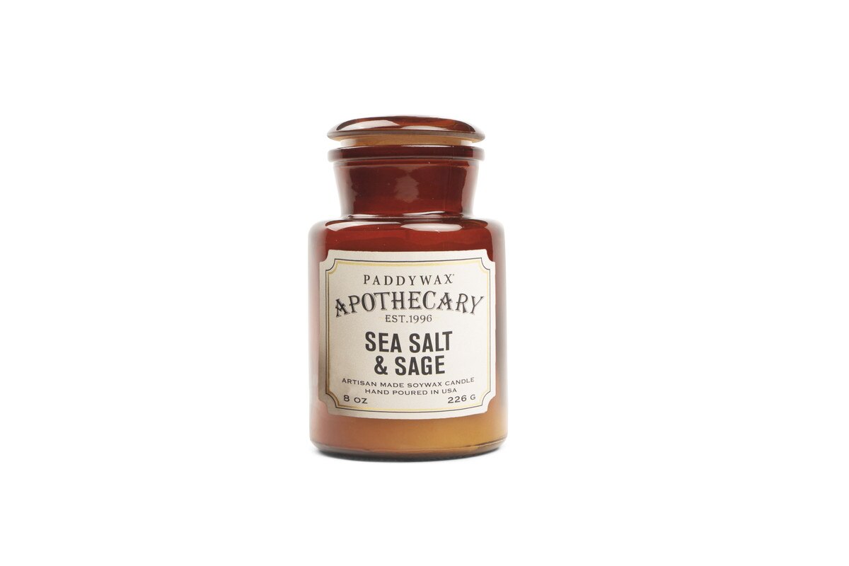 Apothecary Glass Candle 8oz - Sea Salt & Sage