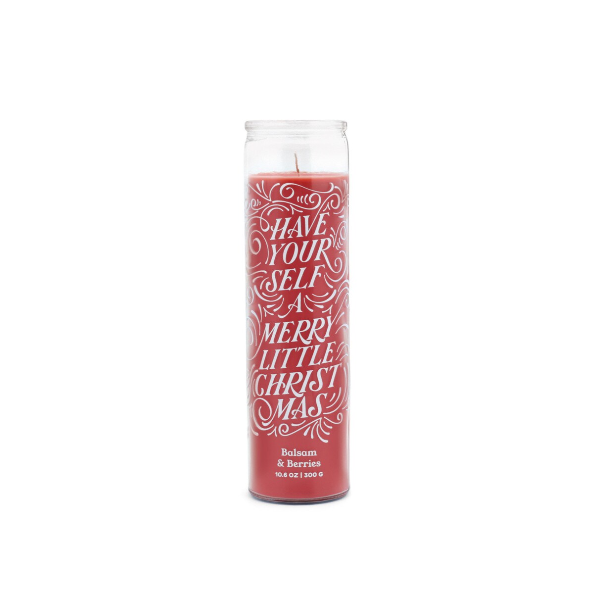 Candle Glass Spark Merry Christmas - Balsam And Berries 