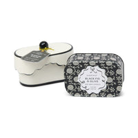 Candle Cherie Porcelain Ceramic W/black Lid - Black Fig And Olive