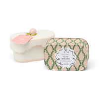 Candle Cherie Porcelain Ceramic Dish W/pink Lid - Yuzu Woods