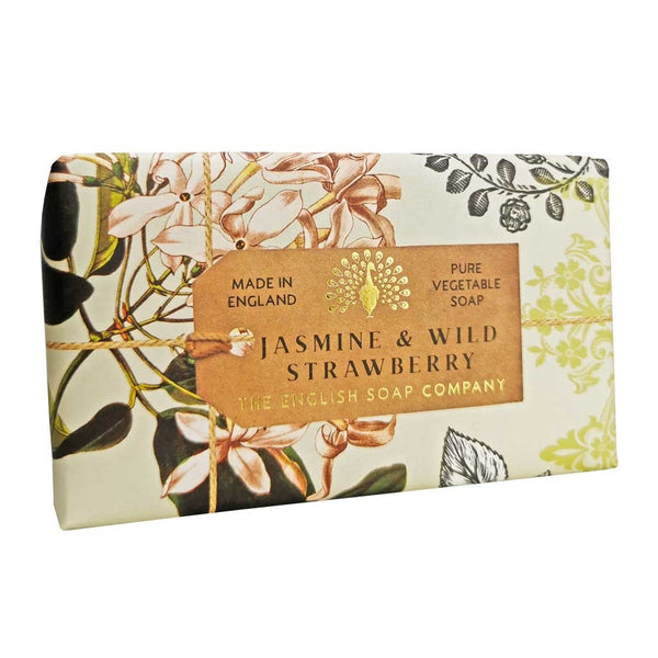 English Soap Company Jasmine And Wild Strawberry Soap Bar - 190grams