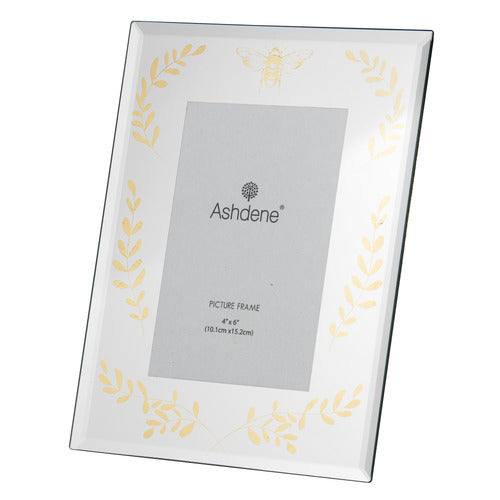 Elegant Bee Mirrored Frame 4x6