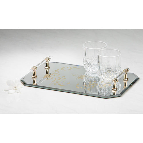 Tray Elegant Bee Mirrored Tray 