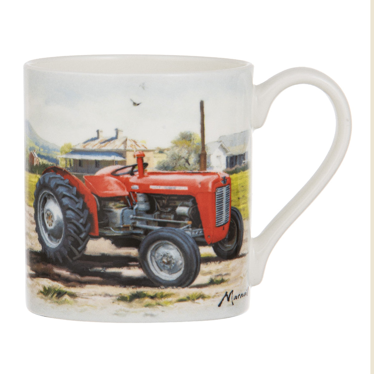 Tractors Then/now Mug Massey Ferguson Red 