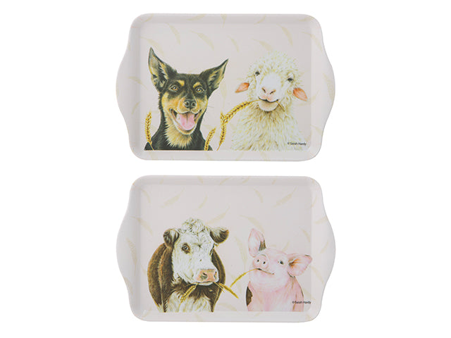 FARMYARD FACES 2PK SCATTER TRAY