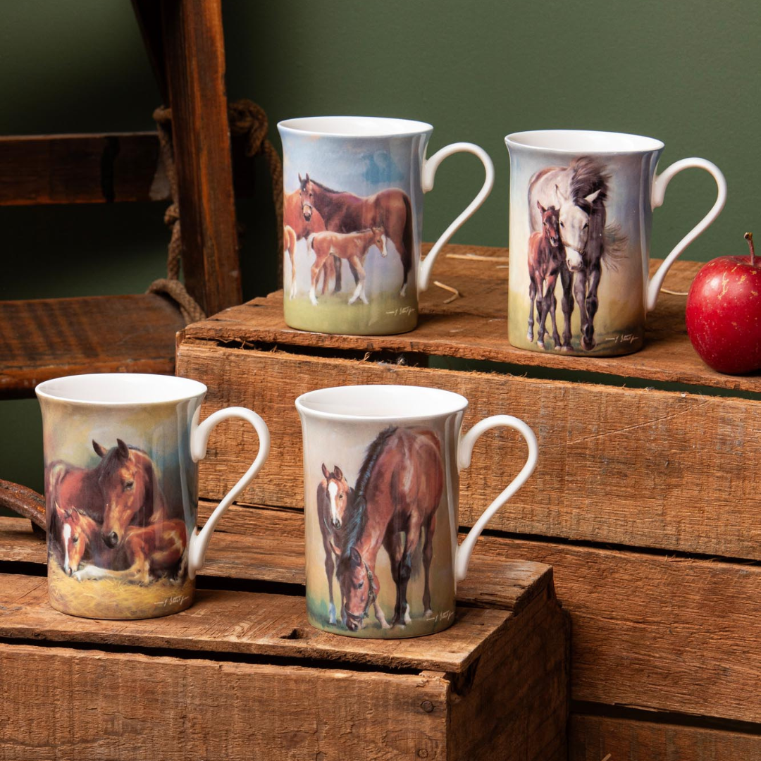 MARES & FOALS MUG GREY MARE 