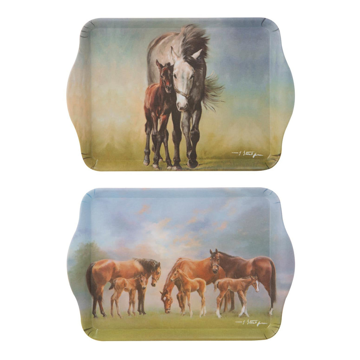 MARES & FOALS GREY/PADDOCK 2PK SCATTER TRAY