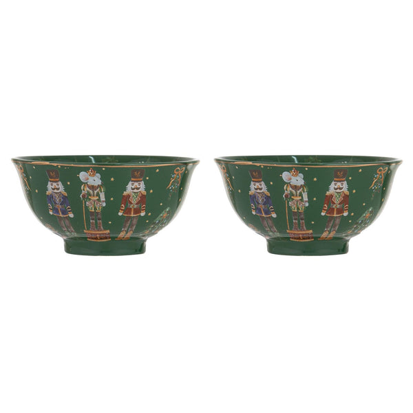 CHRISTMAS WONDERLAND GREEN 2PACK BOWL