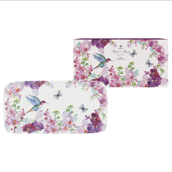 Birds & Bloom Rectangle Platter