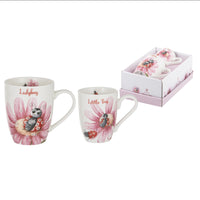 Mini Me Lady Bug/little Bug 2pce Mug Set 