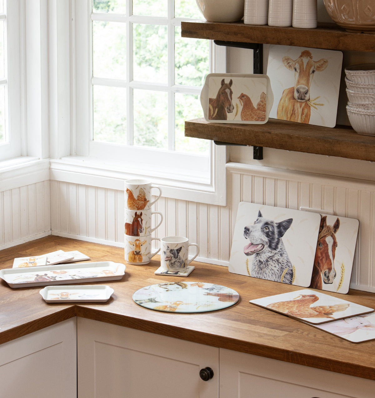 Farmyard Faces 2 2pk Scatter Tray