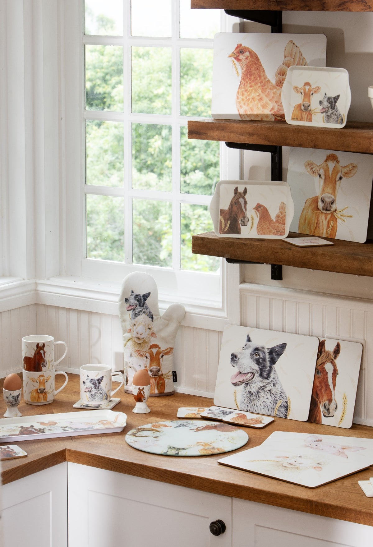 Farmyard Faces 2 6pk Coaster