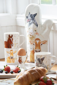 Farmyard Faces 2 2pk Oven Mitt