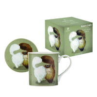 Kim's Cats Double Puff Mug & Coaster Set