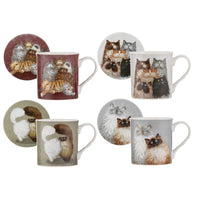 Kim's Cats Double Puff Mug & Coaster Set