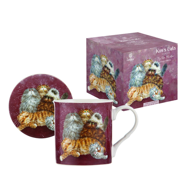 Kim's Cats Friends Family Mug & Coaster Set