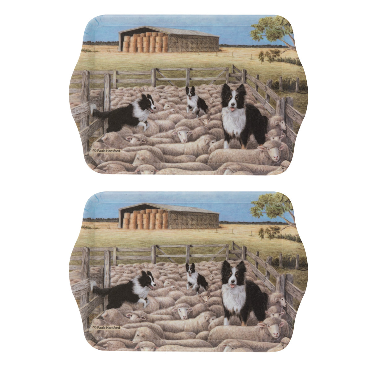 Working Dogs Sheep Yard 2pk Scatter Tray