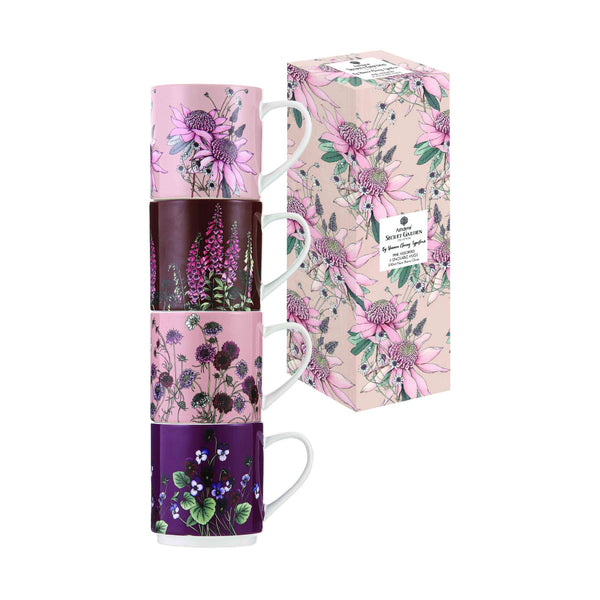 Secret Garden Pink Stackable 4pk Mug