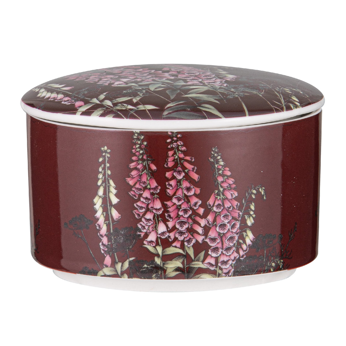 Secret Garden Maroon Trinket Box