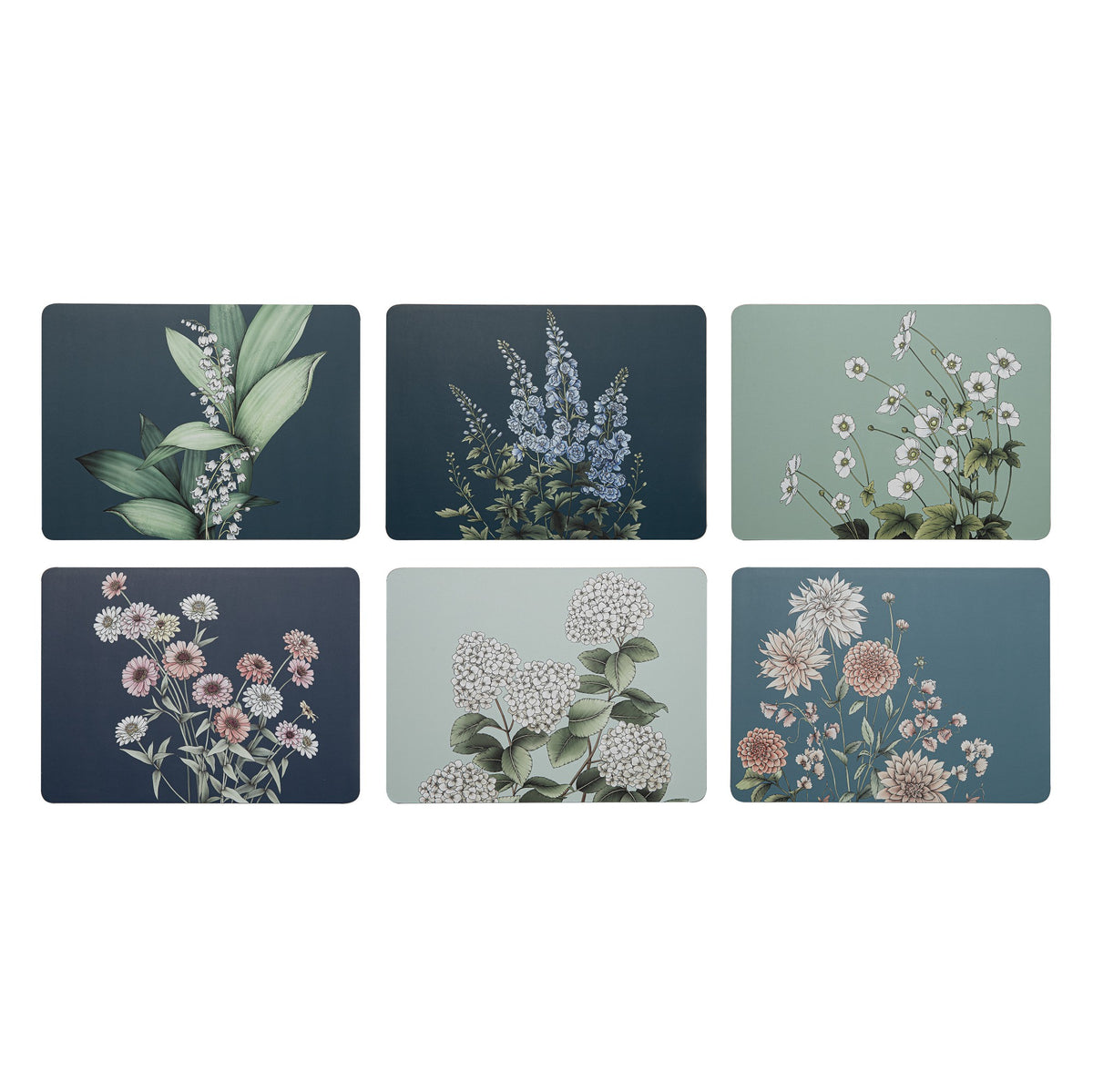 Secret Garden Blue 6pk Placemats