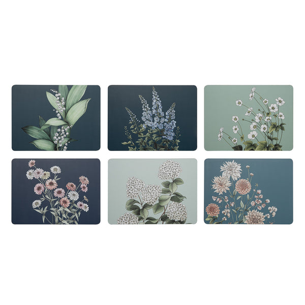 Secret Garden Blue 6pk Placemats