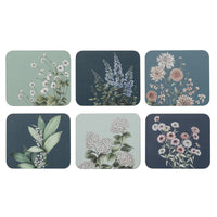 Secret Garden Blue 6pk Coasters