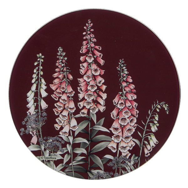 Secret Garden Round Maroon Surface Saver