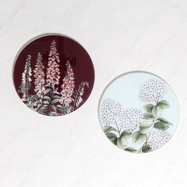 Secret Garden Round Maroon Surface Saver
