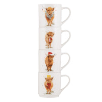 Coo Christmas Stackable 4pk Mug