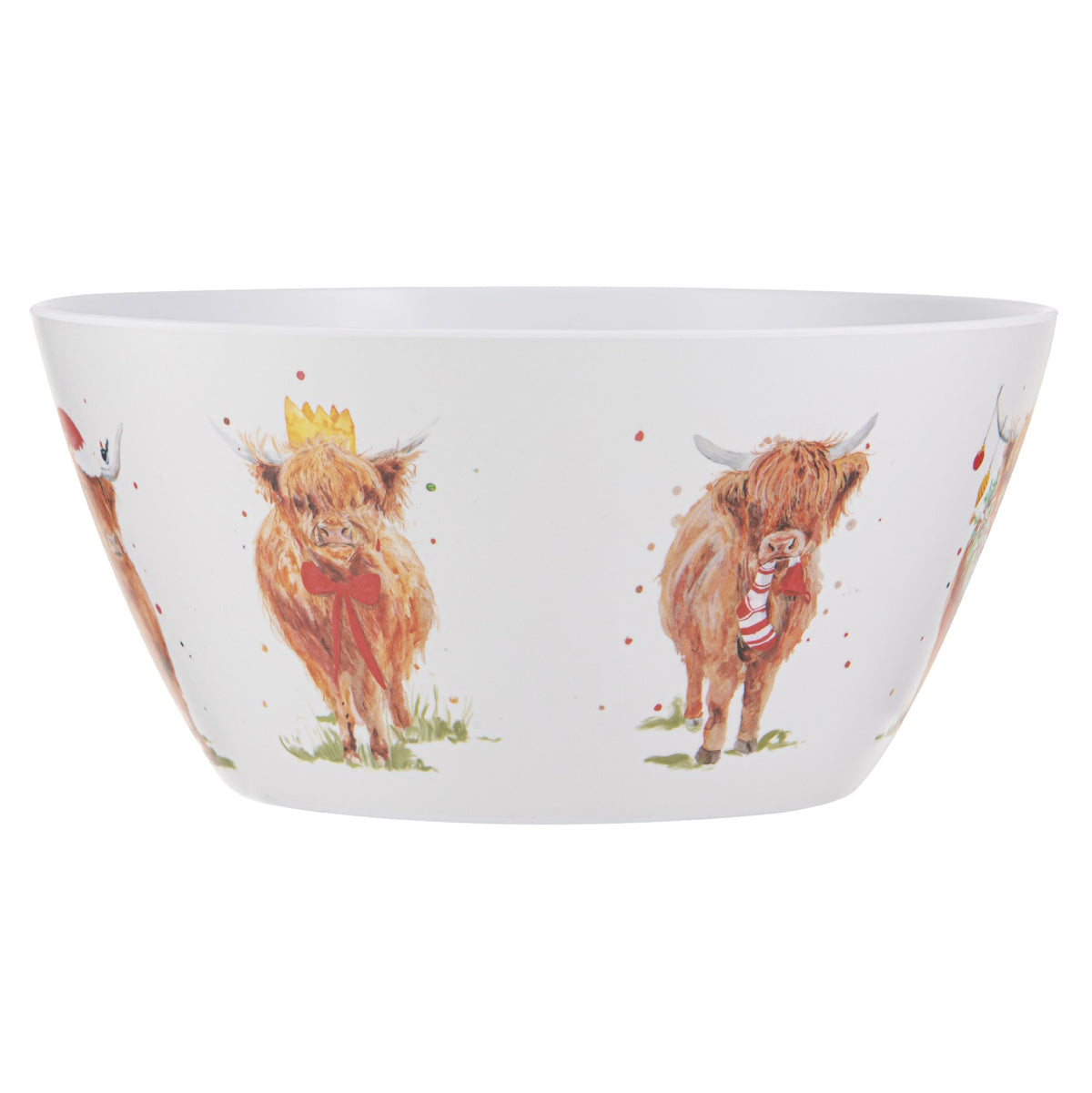 Coo Christmas Large Melamine Salad/chip Bowl