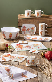 Coo Christmas Large Melamine Salad/chip Bowl