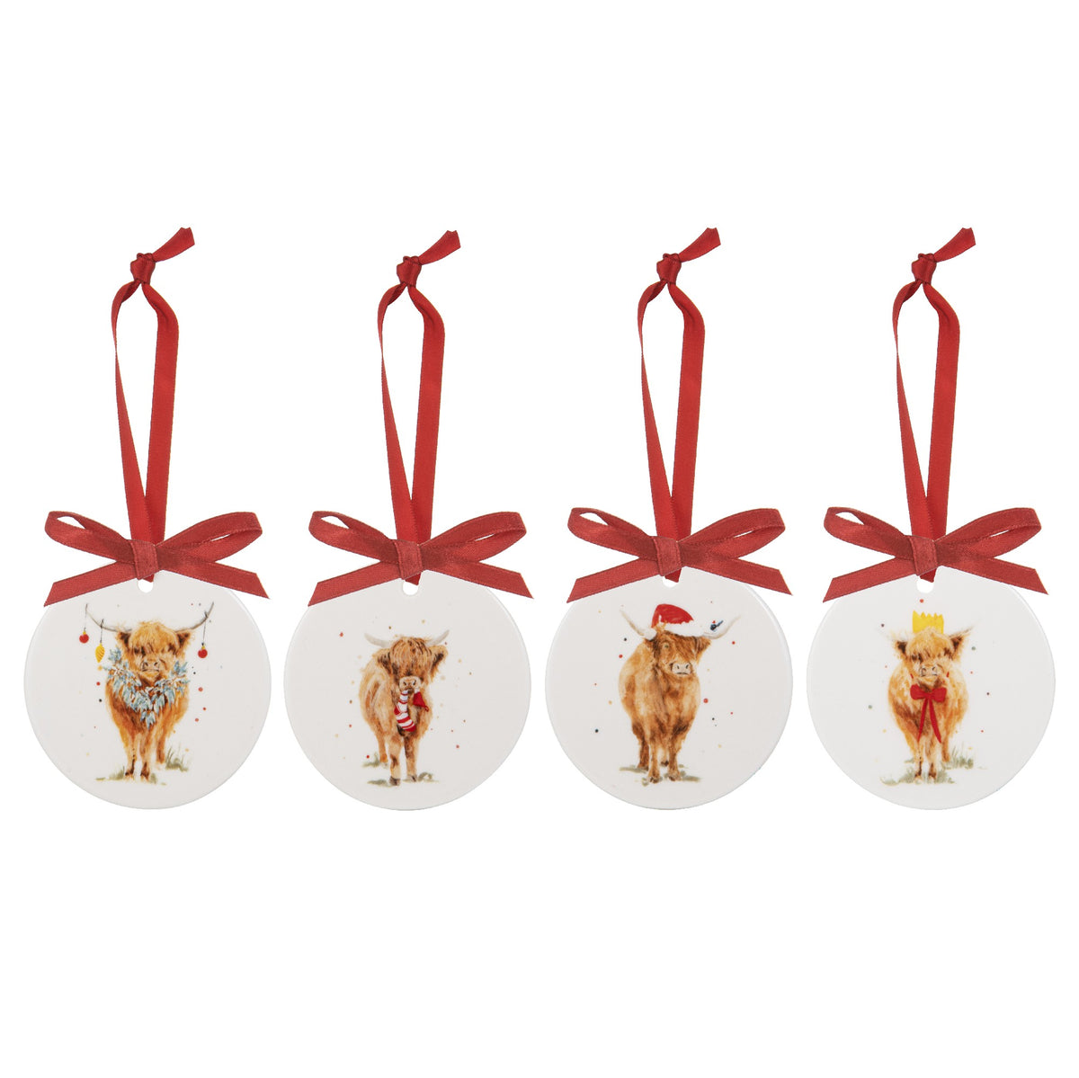Coo Christmas 4pk Hanging Decorations