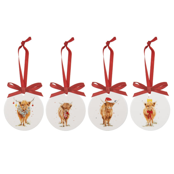 Coo Christmas 4pk Hanging Decorations