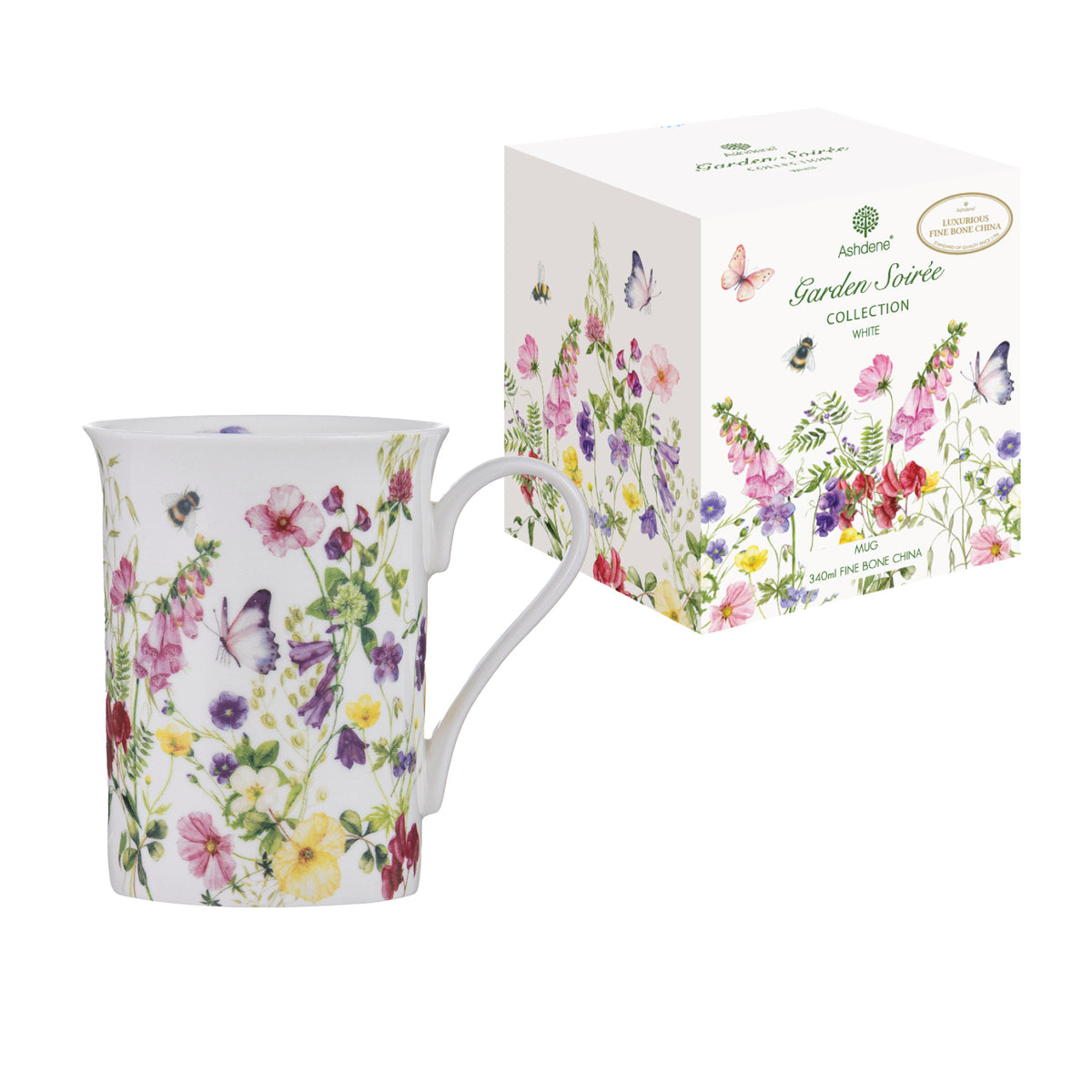 Garden Soiree Can Mug 340ml - White