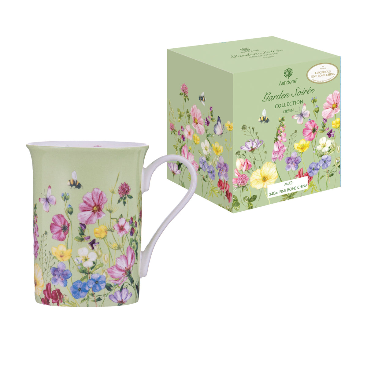 Garden Soiree Can Mug 340ml - Green 