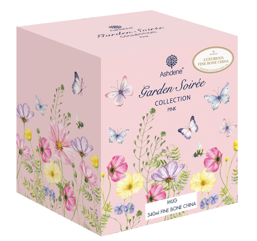 Garden Soiree Can Mug 340ml - Pink